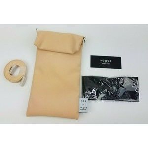 NEW Authentic Vogue sunglasses case/pouch cross body strap & cleaning cloth -..-